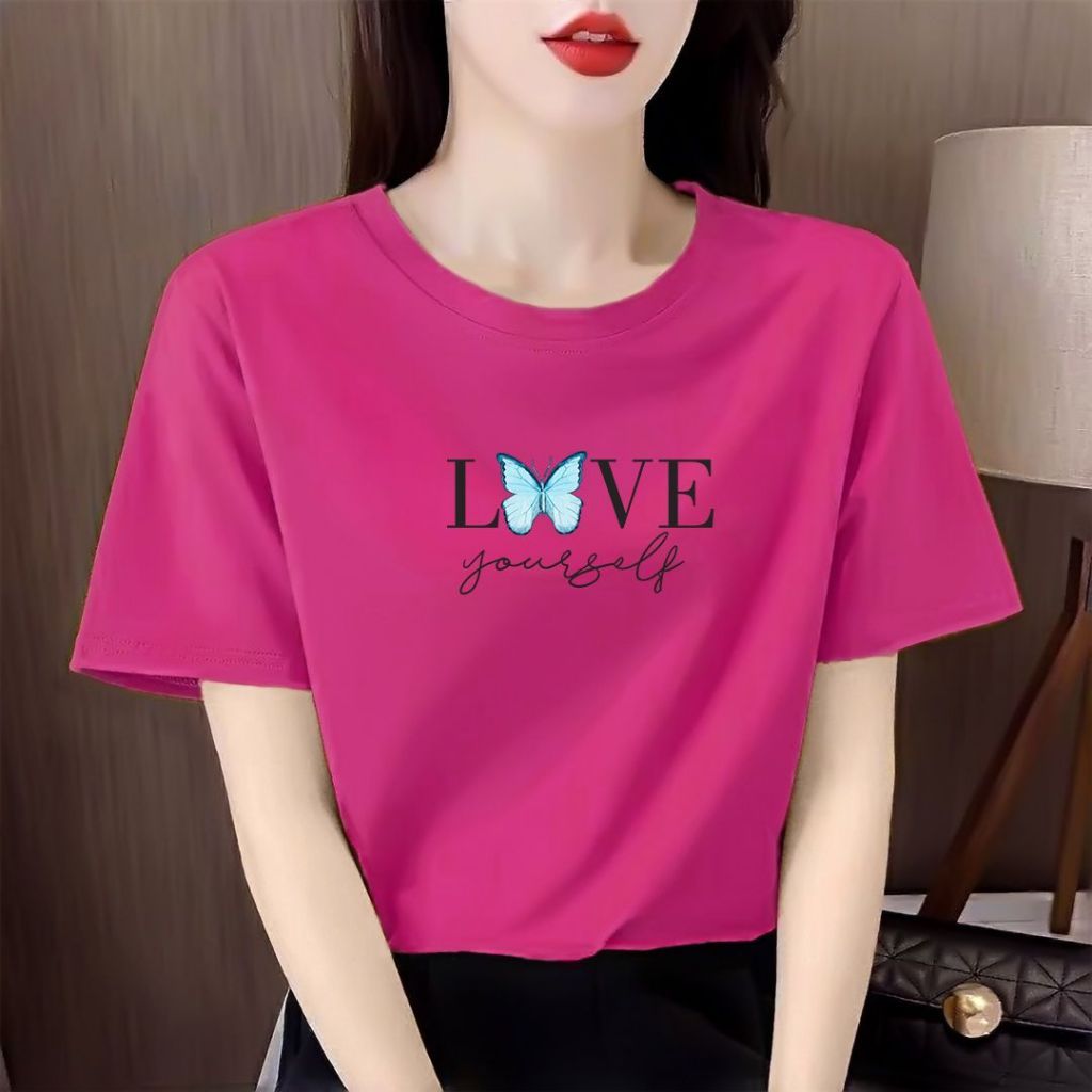 Áo phông nữ  dáng rộng in HÌNH - Áo thun nữ Loza Loza- Mã  RT7101