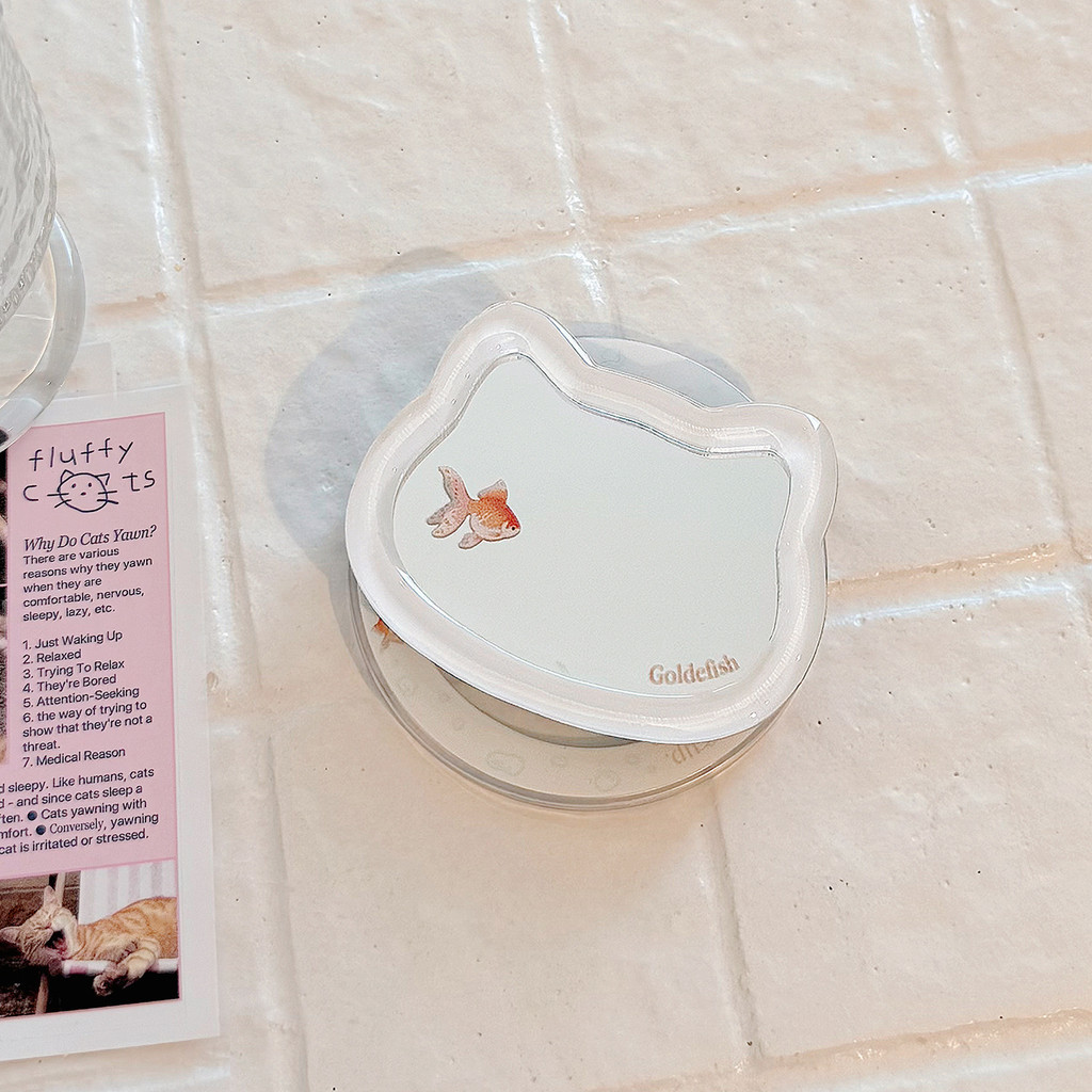 Ins Cat Goldfish Mirror Magsafe Giá đỡ điện thoại từ tính cho điện thoại Đa năng Đầu ngón tay Giá đỡ