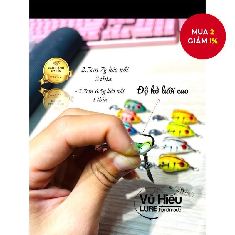Lưỡi BKK đúc chì Mini H1 2,7cm, cực kỳ nhạy cảm, hành động tiêu chuẩn, đẹp, dễ nhặt, chống lõm tốt