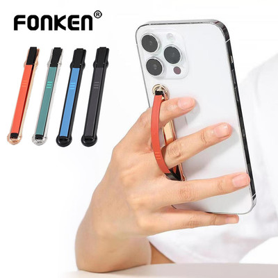 Fonken Siêu Mỏng Mặt Sau Miếng Dán Điện Thoại Di Động Giá Đỡ Hợp Kim Kẽm Dính Có Thể Gập Lại Chống Trơn Trượt Tay Đứng