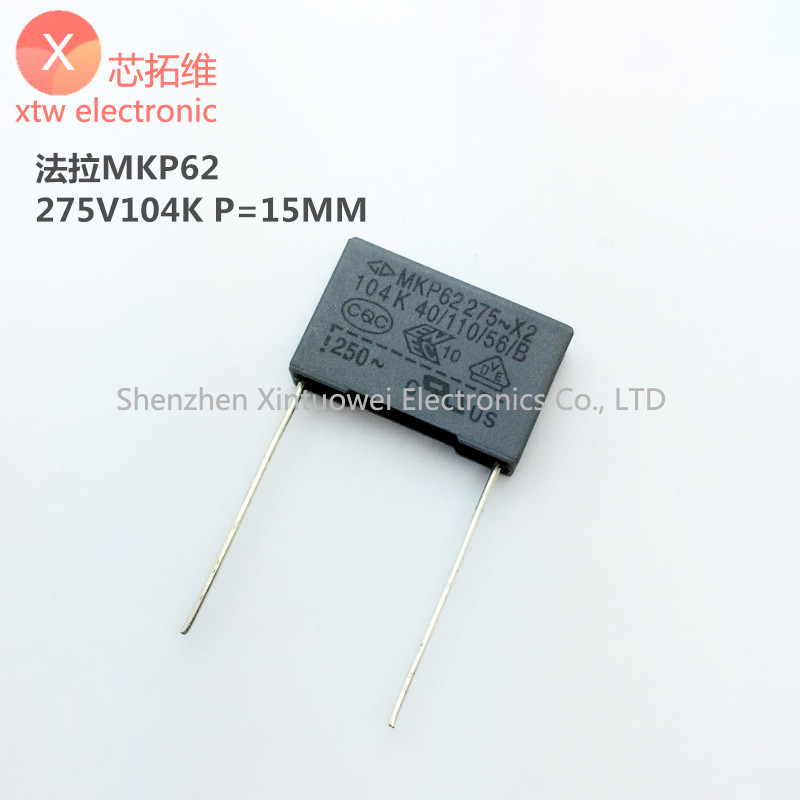 10 Cái / lốc Farah MKP62 Tụ X2 An Toàn 275V104K 0.1uF P = 15mm