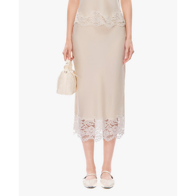 GIGI - Chân váy phom suông midi viền ren_G3302S252362-01