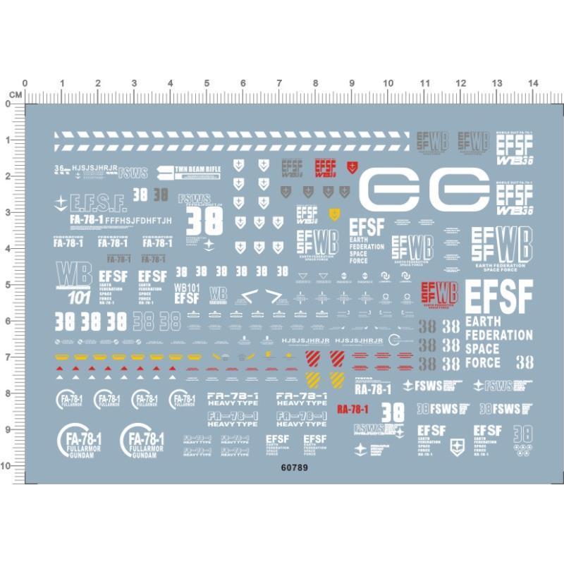 Mẫu Mới Đồ Chơi Làm Bằng Tay Miếng Dán Nước 60789-1406 MG FA-78-1 Full Armor Gundam gd Miếng Dán Nướ