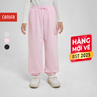  Quần nỉ bé gái CANIFA túi hộp bo chất cotton pha mềm mại giữ ấm 1BP25W003 