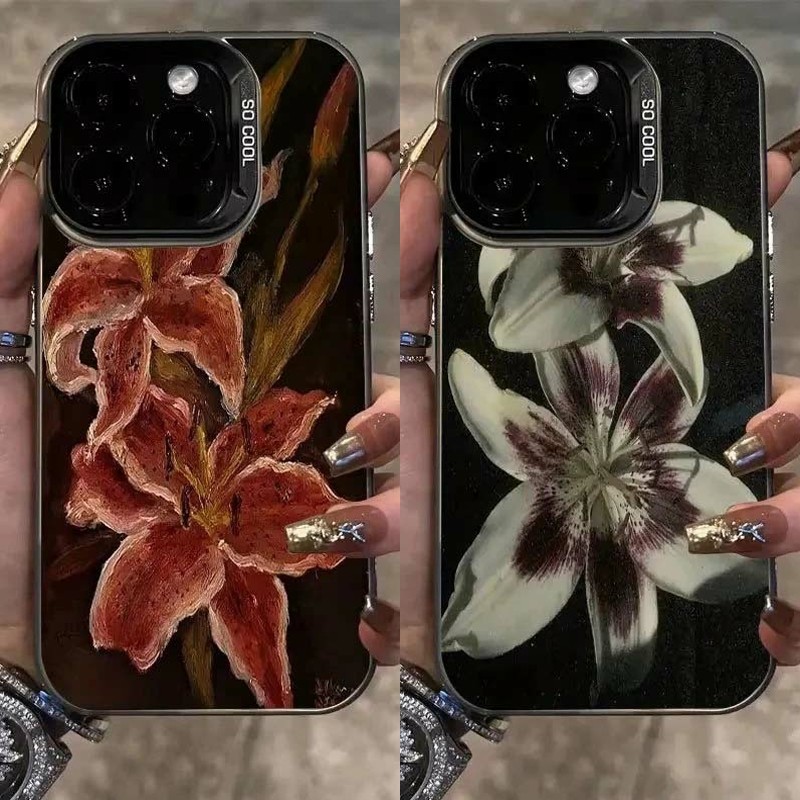 Vỏ In Hoa Lily Đẹp Cho OPPO Realme Note 50 60 C53 C55 C65 C63 C75 C33 C35 C31 C15 C20 C21 C21Y C25Y 