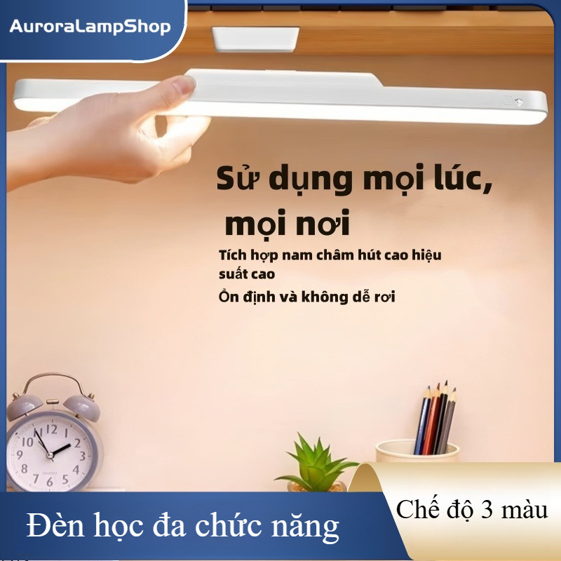Đèn học bảo vệ mắt chốngcận điều chỉnh linh hoạt  đèn Led gắn bàn học tích điện đa năng điều chỉnh xoay