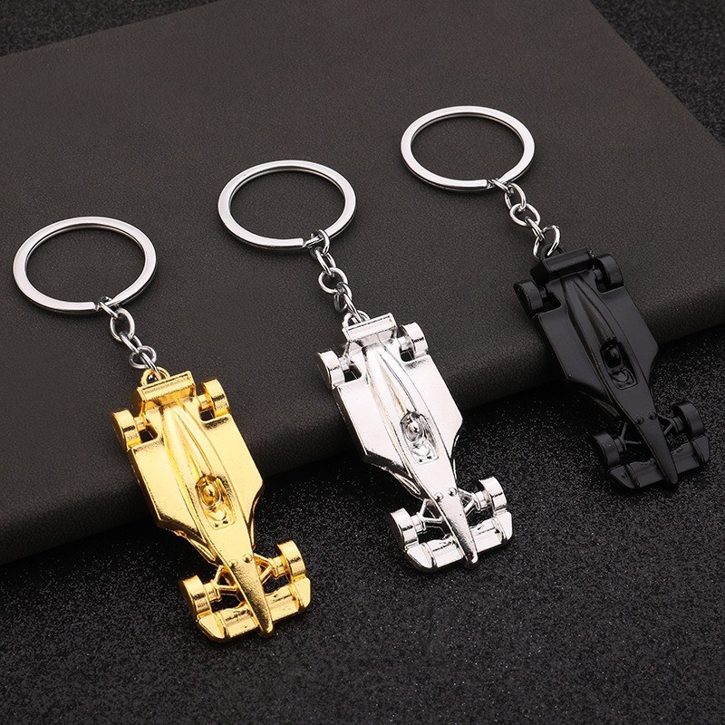 Mô phỏng sáng tạo F1 Racing Car Model Móc khóa Vòng chìa khóa Mặt dây chuyền