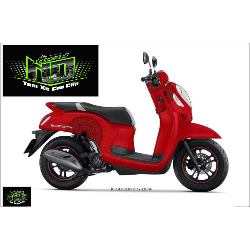 Tem Scoopy  - tem PVC 3 lớp không bay màu