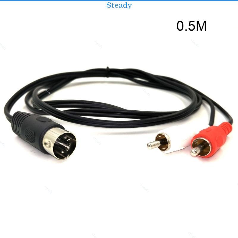 Extension Cable 5 Pin DIN Male to 2RCA Male Video TV Lead Converter Cable