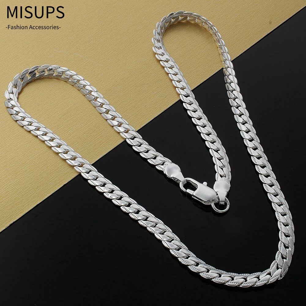 Vòng cổ mạ vàng 18K MISUPS Nam Vàng / Bạc Đồng 20 "Bé trai