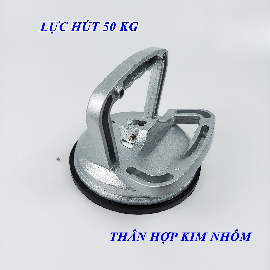 Tay hít kính, hút gạch 1 chấu C-Mart L0072-1 thân hợp kim nhôm (Lực hút 50kg)