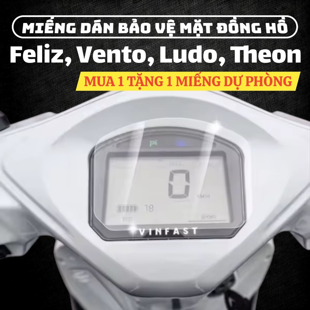 [1 TẶNG 1] Miếng Dán PPF Bảo Vệ Mạt Đồng hồ Xe Vinfast Vento Neo, Feliz, Feliz S, Ludo, impes