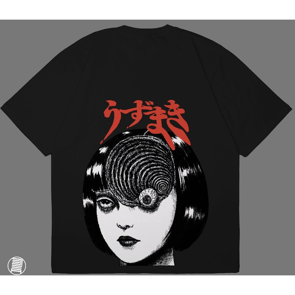 Áo thun 100% cotton thiết kế xoắn ốc từ bộ truyện Ito Azami - Kurotani Shunji, có sẵn