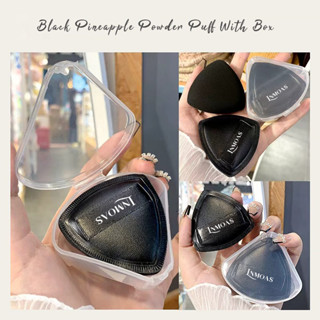 LNMOAS MSMEESHU Đen Dứa Trang Điểm Bông Đánh Phấn Marshmallow Đệm Không Khí Đựng Mỹ Phẩm Puff Siêu Mềm Làm Đẹp Có Thể Tái Sử Dụng Bọt Biển Dụng Cụ 