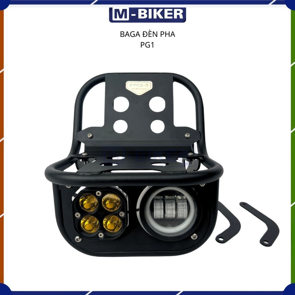 Baga trước PG1 Gắn Đèn Pha, Đèn Độ PG-1 Mbiker