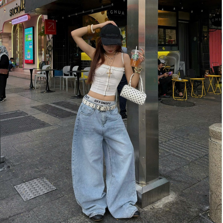 AB HOUSE - Quần jeans ống Rộng GRIND thời trang nam nữ