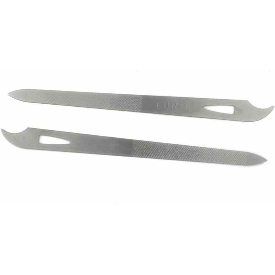 Tệp móng tay dài ba lỗ bằng thép không gỉ Yeshan có đầu làm sạch móng tay, 5,5 Inch, gói 2