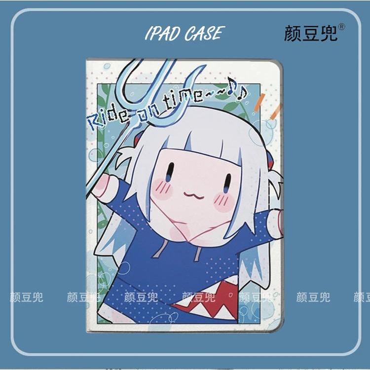 Gawr Gura Anime Ốp Lưng iPad 10.2 7th 8th Air 2 3 Mini 1 2 3 5 Ốp Lưng Silicon Sang Trọng Cho iPad A