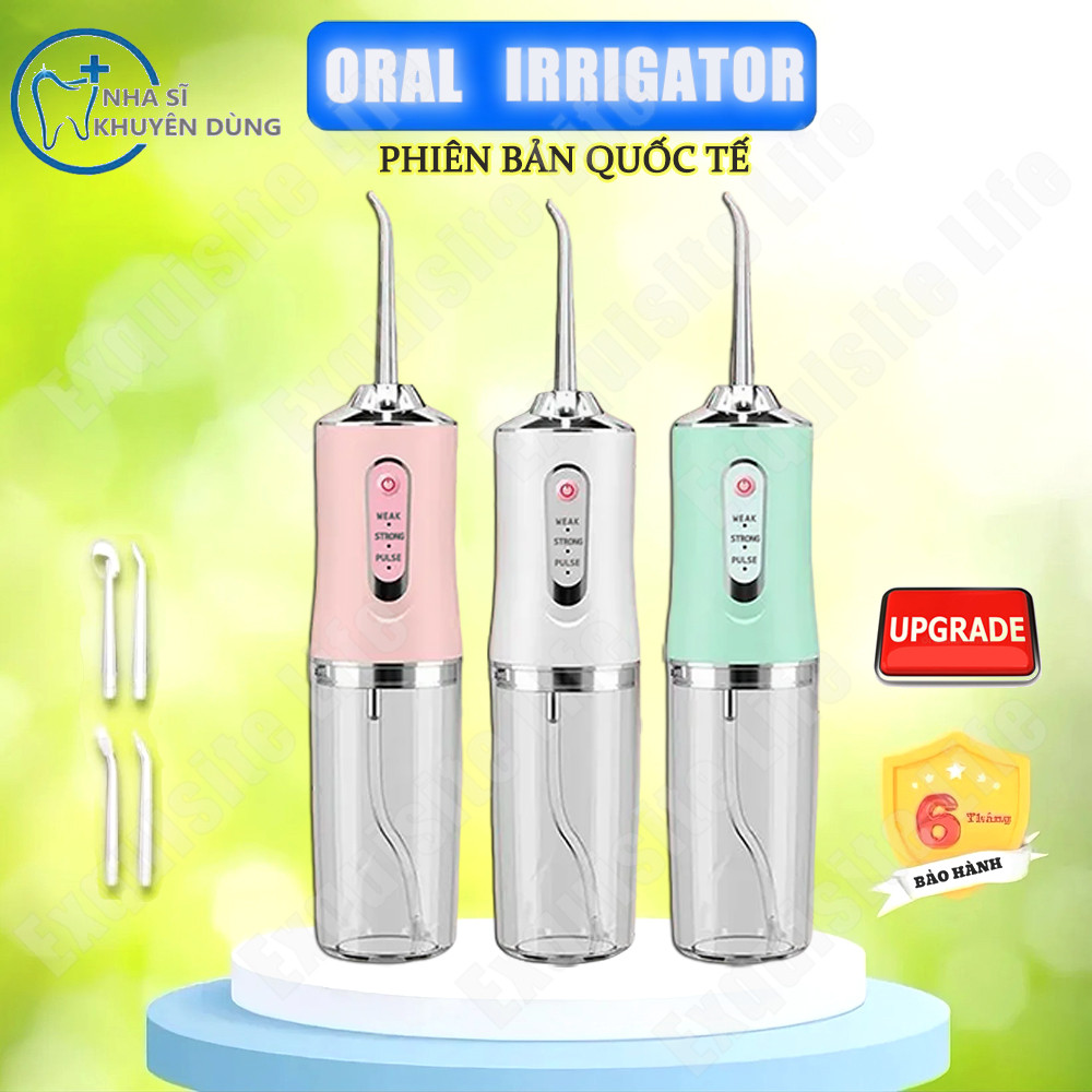 Máy tăm nước cầm tay du lịch Oral Irrigator 6886A bản rút gọn quốc tế chuẩn nha sĩ khuyên dùng mẫu mới