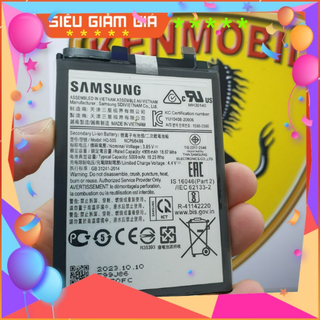 Pin ZIN SS Model HQ50S Dùng Cho A02S / A025F, mới 100% (bảo hành 3 tháng)