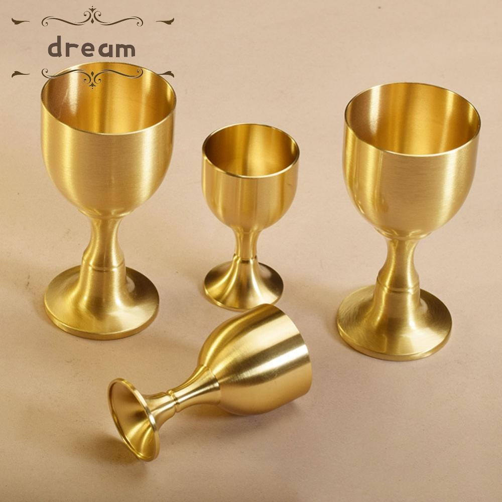 [dreamlife]Exquisite Brass Wine Glass Drinking Liquor Tumbler Cup Mug for Fancy Cocktails