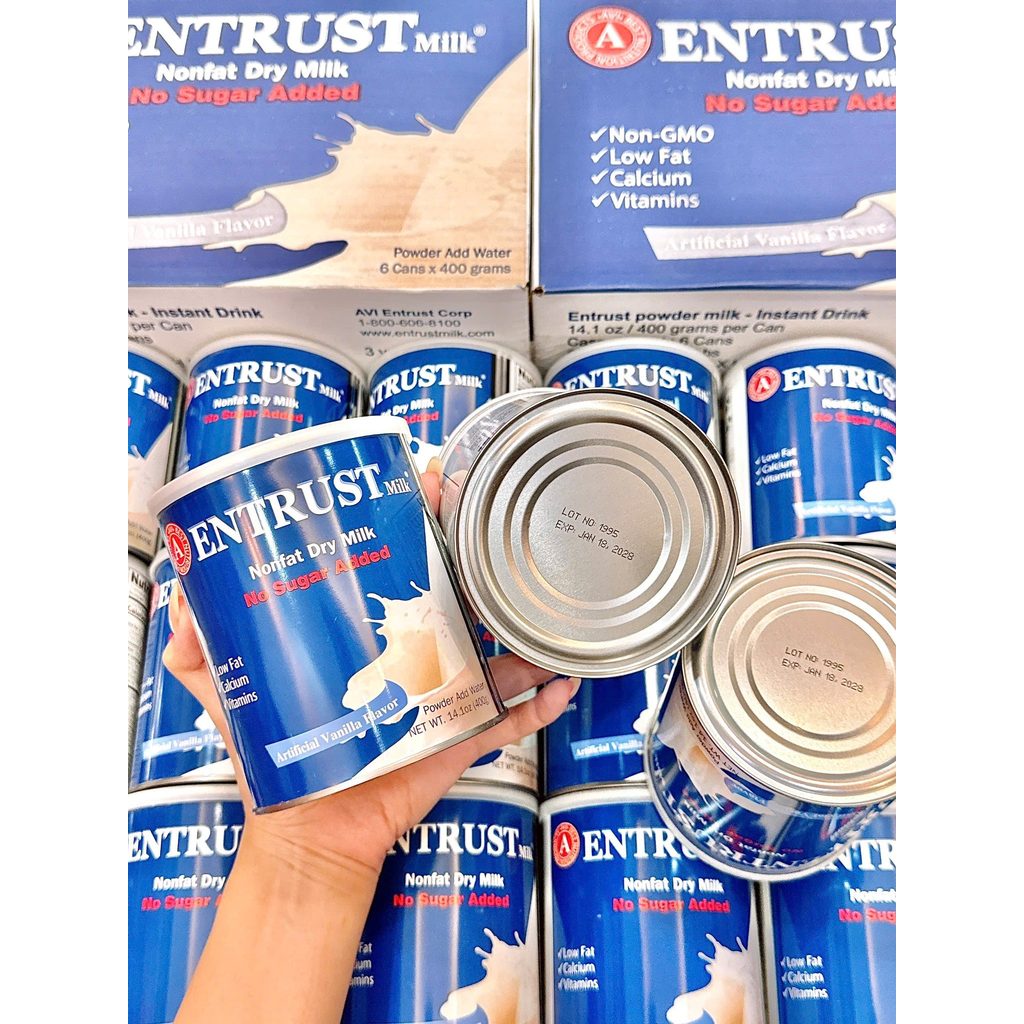 Sữa bột Entrust không đường vị vani- HÀNG Mỹ