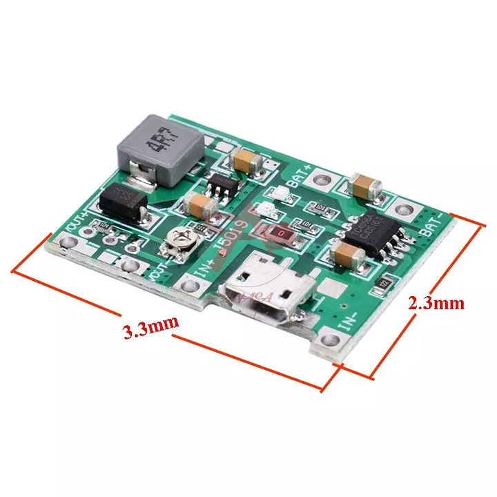Mạch Sạc Pin 18650 Tích Hợp Tăng áp 4V~27V J5019