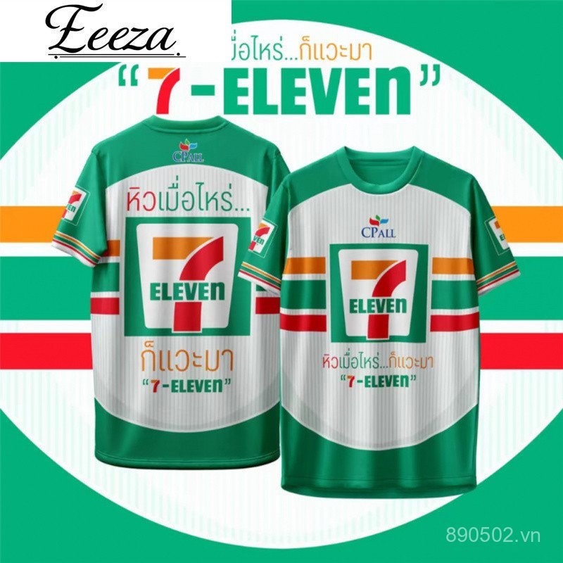 Bản phát hành mới áo thể thao họa tiết 7-ELEVEN chất lượng cao
