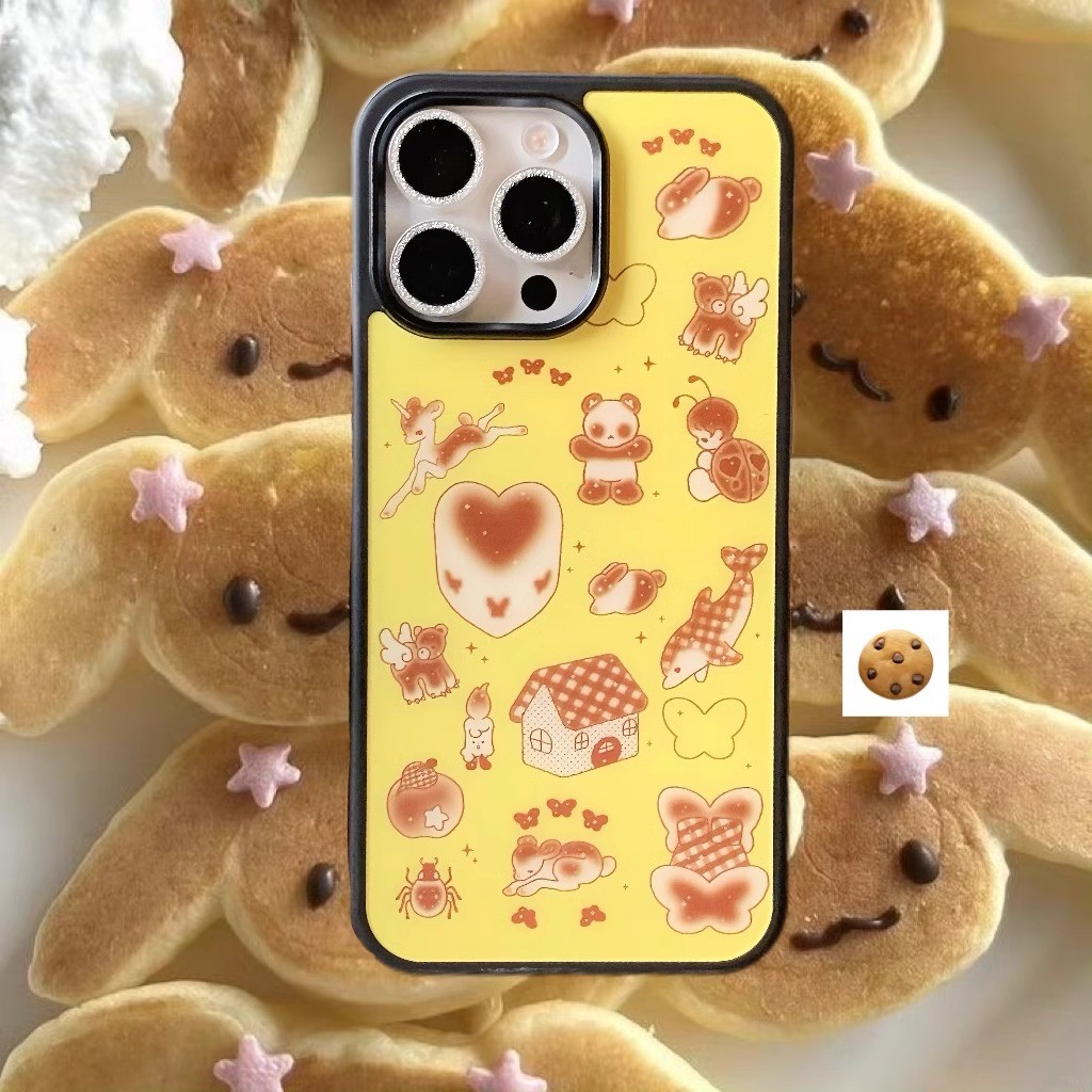 Gingerbread House Chocolate ins Acrylic Cạnh Đen Thích Hợp Cho Apple iPhone16promax Ốp Điện Thoại 15