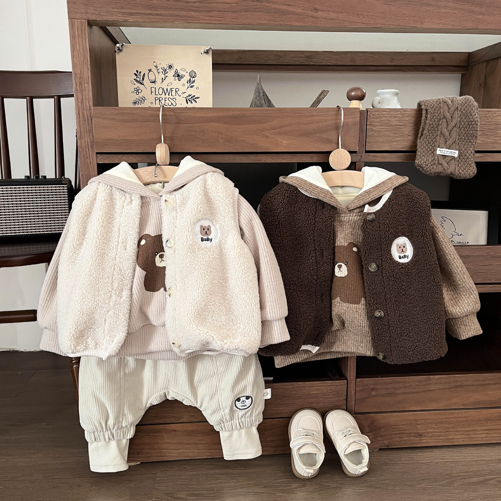 Baby Velvet Vest Autumn and Winter Wear Baby Clothes Tops Vest Thermal Vest Et1G