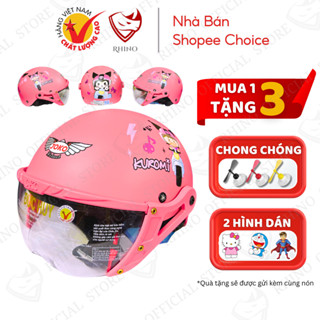 [HỎA TỐC] Mũ Bảo Hiểm Cho Bé 1 - 12 Tuổi | Nón Bảo Hiểm Cho Bé ĐỨC HUY RHINO Có Kính Bền Nhẹ HKR