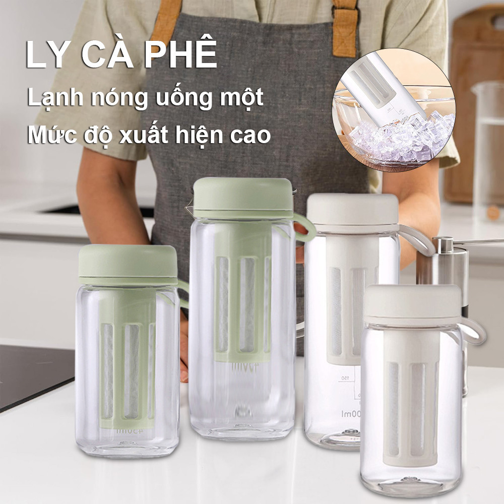 Bình pha cà phê cold brew 600ml Bình ủ lạnh cafe nhựa cao cấp Bình ủ trà cold brew Có bộ lọc dễ dàng