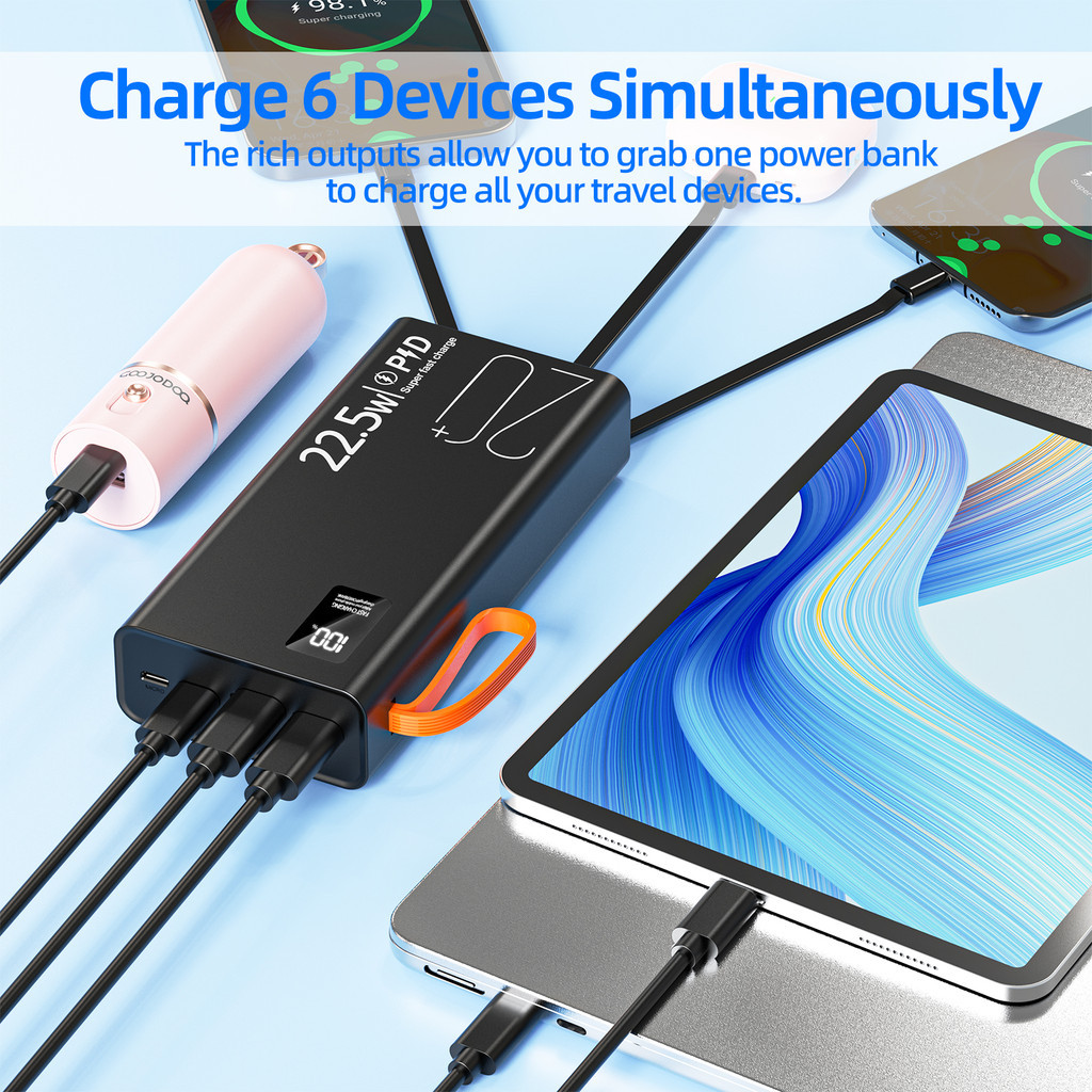 sạc dự phòng GOOJODOQ sạc nhanh 22,5W, 20000mAh màn hình LED hiển thị nguồn có chế độ đèn pin | BigBuy360 - bigbuy360.vn