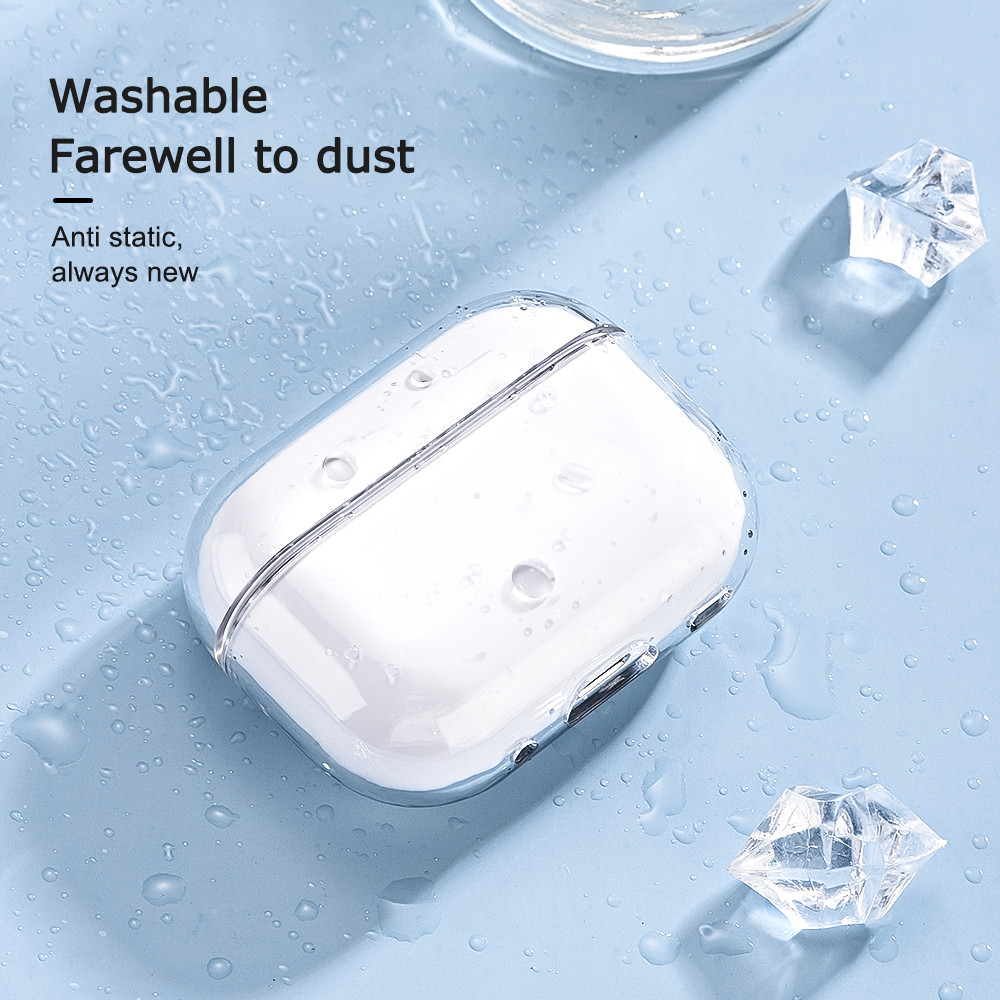 Ốp lưng chống trầy xước tối giản trong suốt cho AirPods Pro3 PC Vỏ tai nghe bảo vệ cho AirPods Pro3 