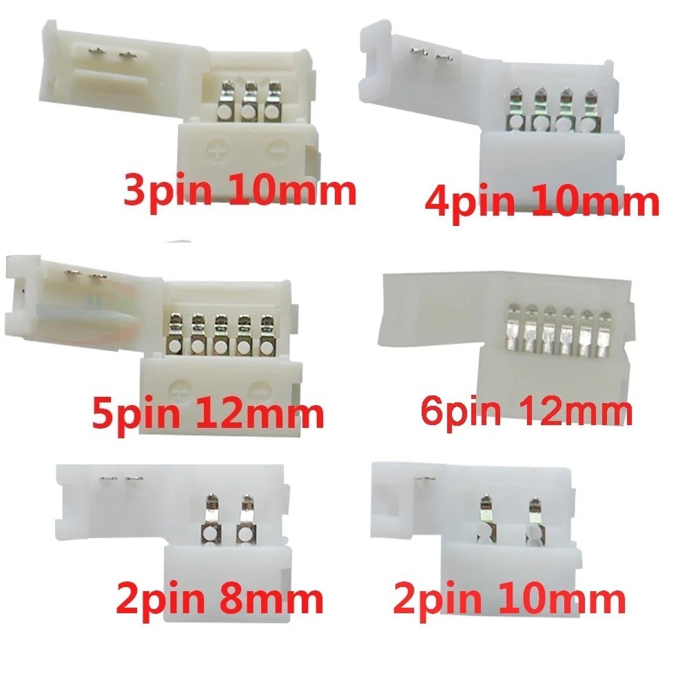 10 Đầu Nối LED 2pin 3pin 4pin 5pin 6pin Kẹp Cho 2835 5050 3528 3014 WS2812b LED Đơn Màu / RGB RGBW R