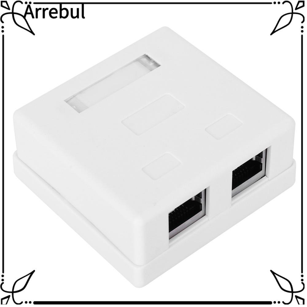 Hộp gắn bề mặt ARREBUL, Cat 5e Shield 2 cổng RJ45-8P8C Mount Box, Dễ dàng gắn RJ45-8P8C với ốc vít v