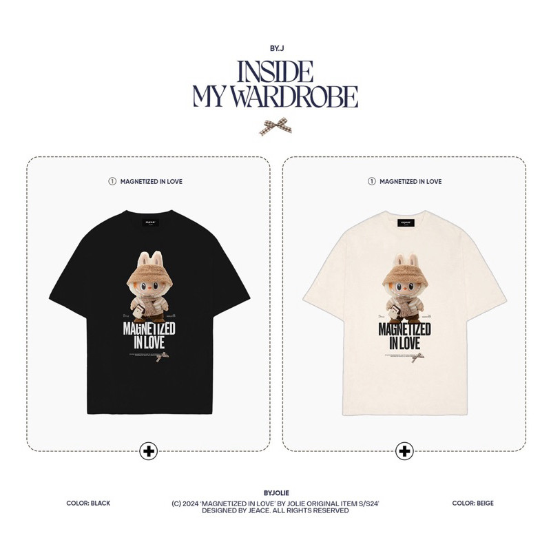 (COD) Áo phông cổ tròn labubu unisex Magnetic Love By Jolie Byjolievn