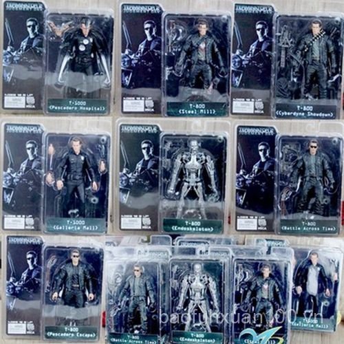 Terminator 3 Genesis T800 Arnold Schwarzinger Skeleton Liquid Police 23cm Đồ chơi mô hình nhân vật h