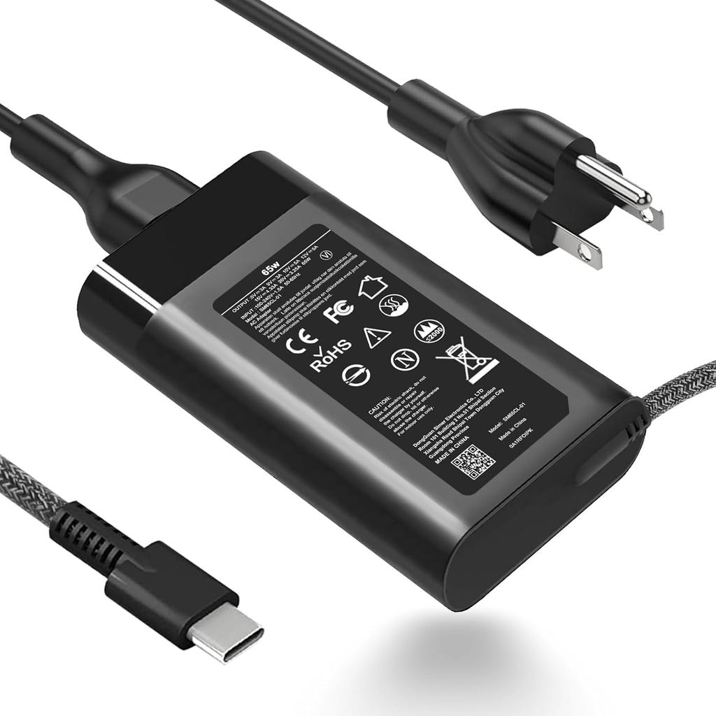 Mới Slim 65W USB C Sạc Laptop Thay Thế Cho HP Spectre X360, Envy, Chromebook, EliteBook X360, Elite 