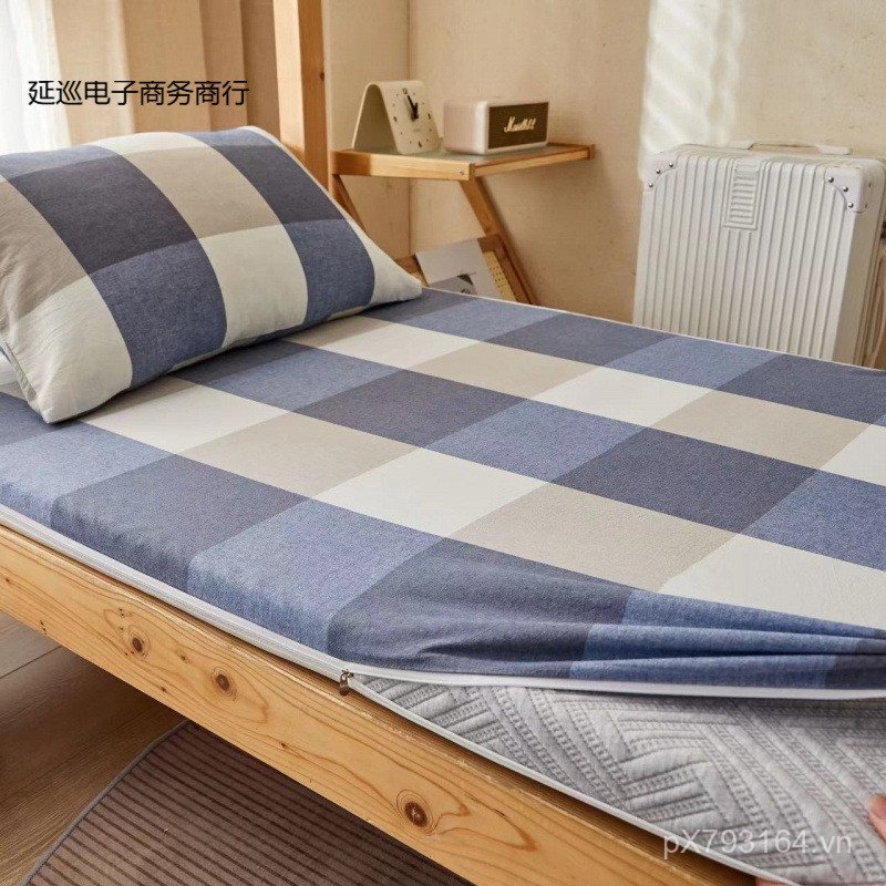 Vỏ Nệm Đơn Sinh Viên Đại Học Bảo Vệ Trên Tầng Tầng Dưới Lô Hội Cotton Giường Chống Trơn Trượt 90x190
