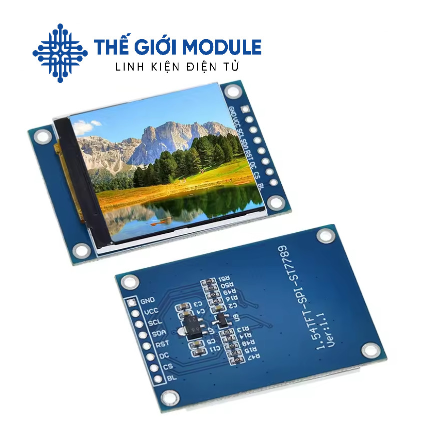[Có sẵn] Màn hình LCD TFT IPS 1.54 Inch 240x240 IC ST7789 SPI Interface - thegioimodule
