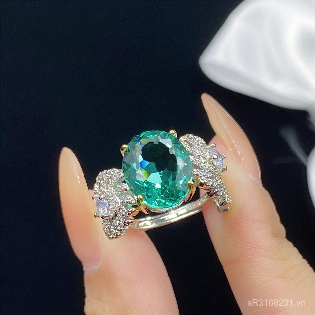 Trang sức cao cấp nữ với kim cương và ngọc lục bảo thật từ Colombia - Earings & Necklace Set