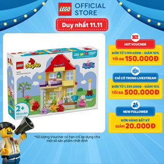  LEGO DUPLO 10433 Đồ Chơi Lắp Ráp Ngôi Nhà Sinh Nhật Của Peppa Pig  59 chi tiết  