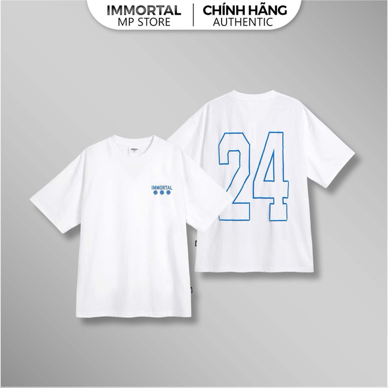 [IMMORTAL AUTHENTIC 2024] Áo IMMORTAL oversize bột nổi local brand thể thao hình in 24 vải cotton