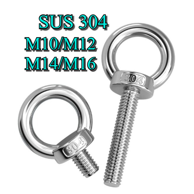 Bulong móc cẩu inox 304 / bulong tai cẩu M10 / M12 / M14 / M16 [BBY]