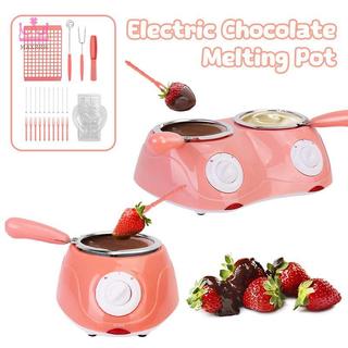 Maxrrh Điện Sôcôla Nóng Chảy Nồi Sô Cô La Fondaue Ấm Máy Cho Sữa Sô Cô La Đơn / Đôi Nồi Sô Cô La Melter EU Cắm 1.8M Dây 25W Công Suất Thấp DIY K