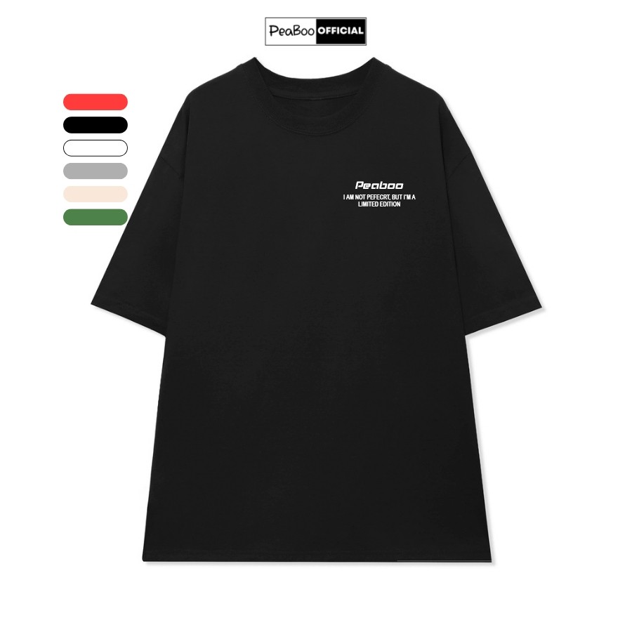 Áo Thun Nữ, Áo Phông Unisex By PEABOO Mã TN Peaboo Limited Chất Cotton Thoáng Mát Form Rộng Tay Lỡ C