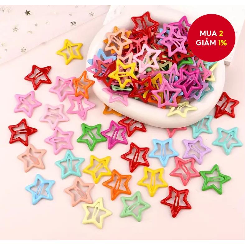 20 cái Kẹp Tóc Hình Ngôi Sao Màu Kẹo Cho Phụ Nữ, Kẹp Tóc Tóc Bên và Tóc Em Bé