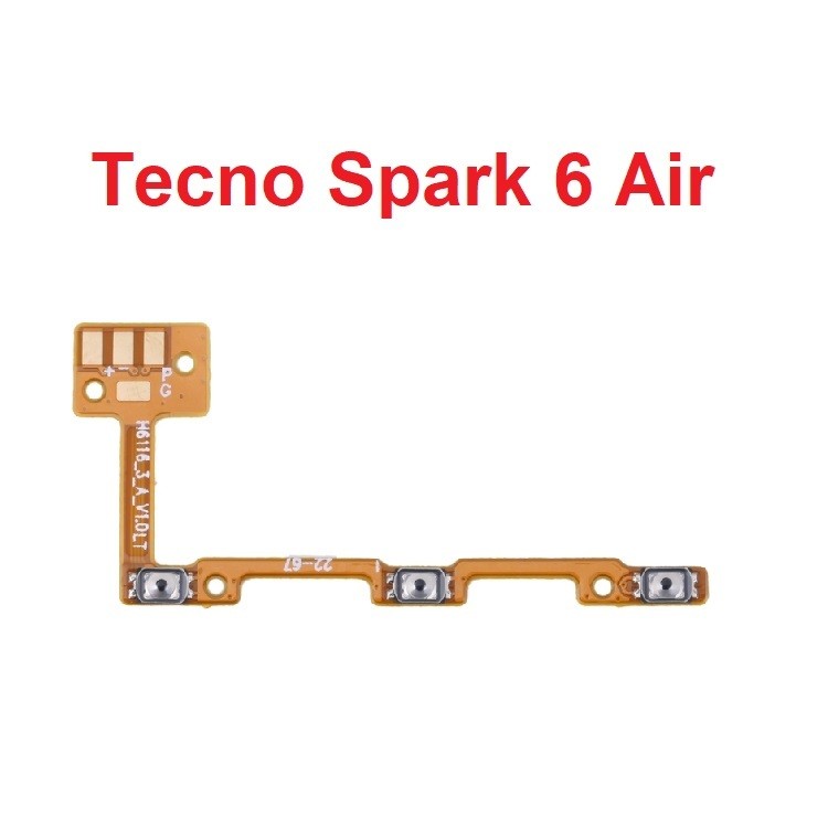 Dây Nút Nguồn Tecno Spark 6 Air KE6, KE6j On Off Âm Lượng Power & Volume Button Flex Cable Zin Mới