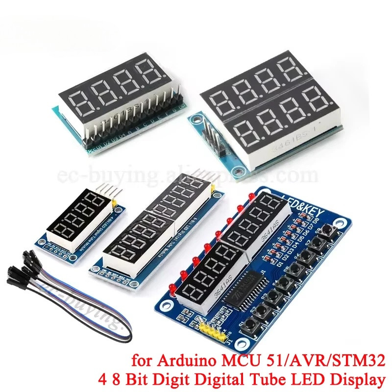 4 8 bit MAX7219 TM1638 LED Mô-đun ống kỹ thuật số Dot Matrix Vi điều khiển Hiển thị nổi bật Giao diệ